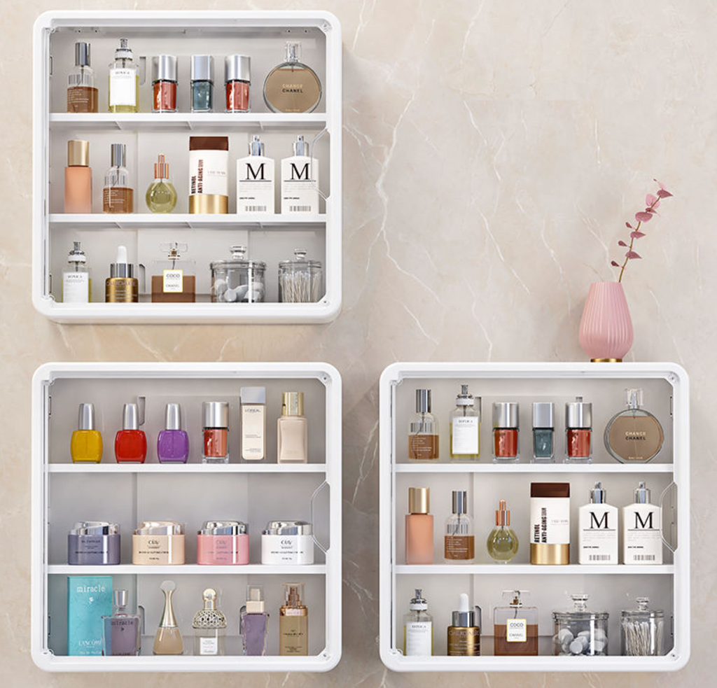 Wall-Mounted Cosmetic Organizer