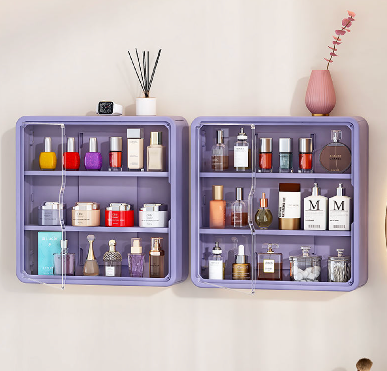 Wall-Mounted Cosmetic Organizer