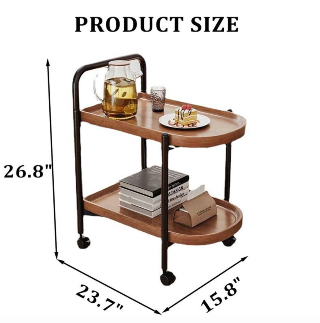 Modern Wood Mobile Utility Cart