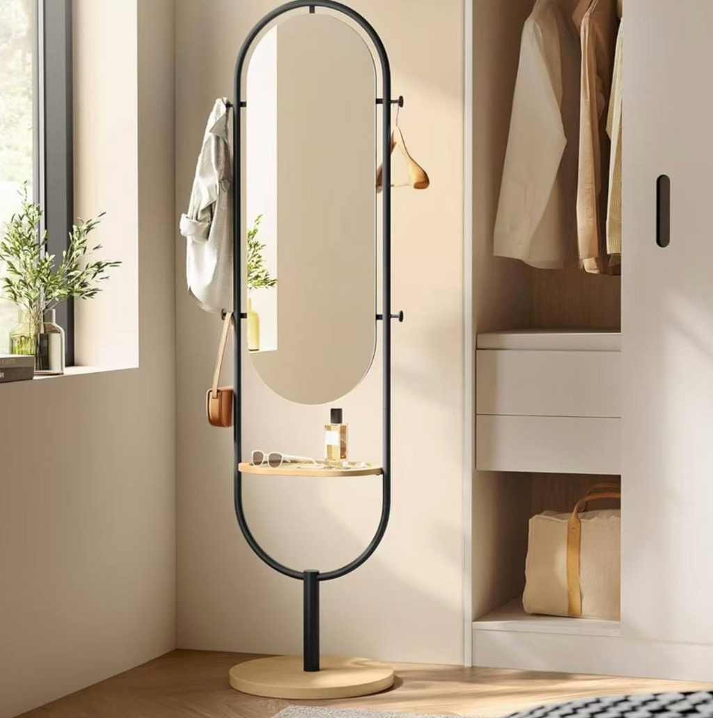 Cream-Style Horizontal Dressing Mirror